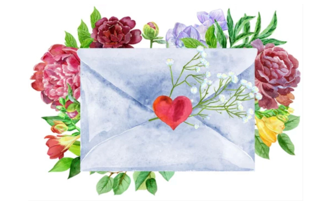 dopis, srdce, láska